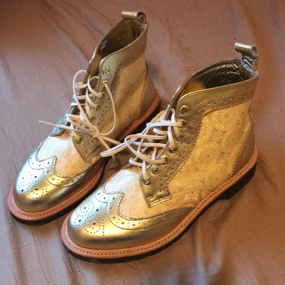 Rare Gold Wingtip Doc Martens